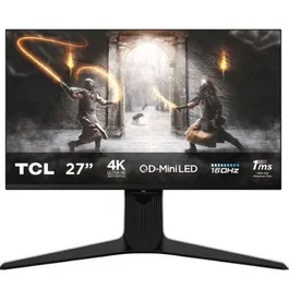 Tcl Monitor Gaming 27R83U 27" 4K 1ms 160Hz VA Regulable en Altura Blanco y Negro